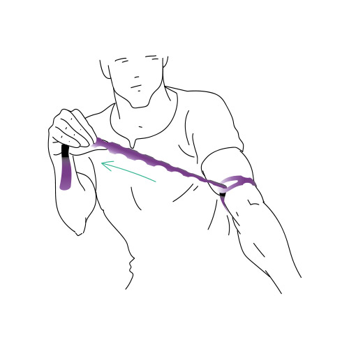 Lightly tighten the tourniquet