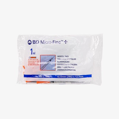 BD insulin syringe 1 ml, 29G