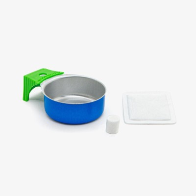 Kit Maxicup : récipient de préparation, filtre en coton, tampon sec