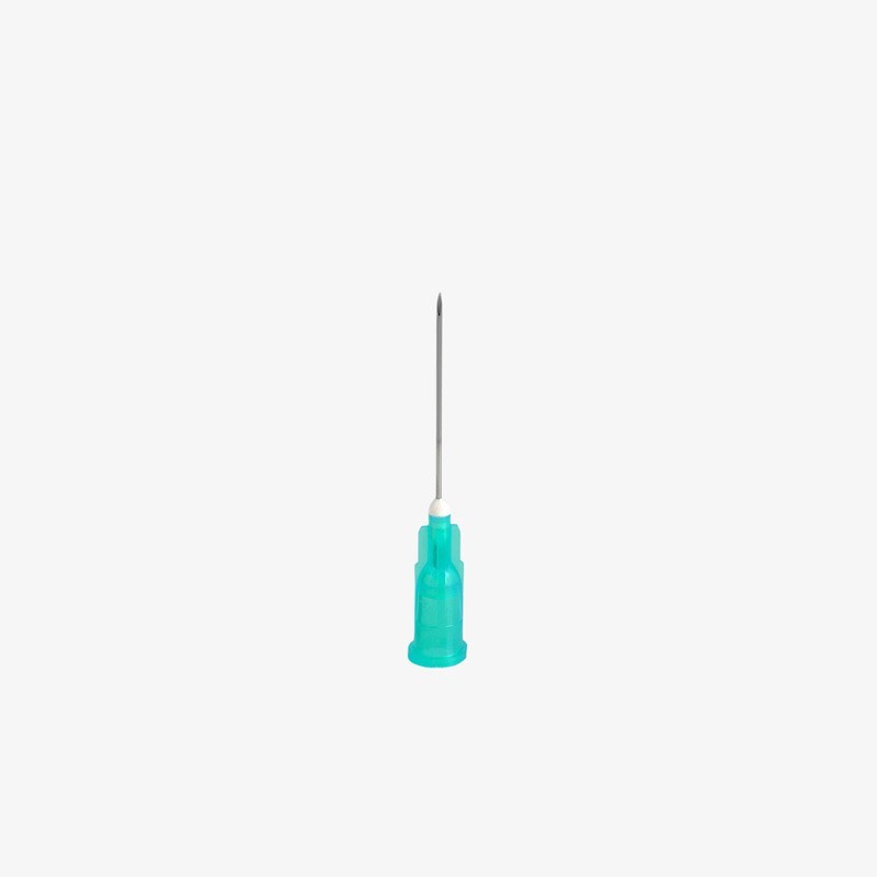 Green needle ø 21G – 0.80 mm x 25 mm (1 inch)